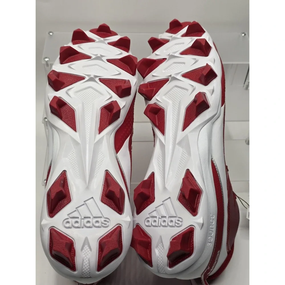 NEW Adidas Icon 7 Mid Cleats Red White Size 11.5 baseball softball mens